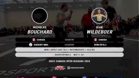 Nicholas Bouchard vs Sean Wildeboer 2024 ADCC Niagara Open