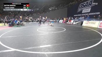 6A Boys 113 lbs Champ. Round 2 - Dayton Izenson, Beaverton Boys vs Gavin Jusino, Barlow Boys