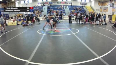 112 lbs Quarterfinal - Emerson Webber, Hernando Wrestling Club vs Paige Ballard, Outkast
