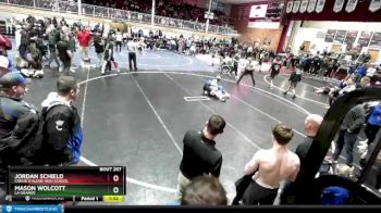 132 lbs Champ. Round 2 - Jordan Schield, Coeur D`Alene High School vs Mason Wolcott, La Grande