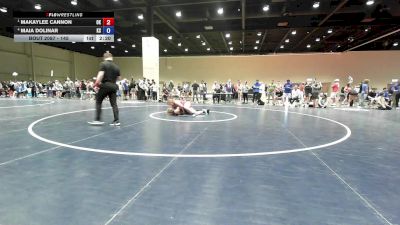 145 lbs Semis - Makaylee Cannon, OK vs Maia Dolinar, KS