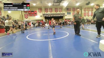 49 lbs Quarterfinal - Alex Korte, Wagoner Takedown Club vs Johnny Weisinger, Wyandotte Youth Wrestling