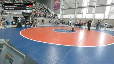 49 lbs 5th Place Match - Lincoln Stanley, Silver Valley Wrestling Club vs Kai Fusco, Sandpoint Legacy Wrestling Club