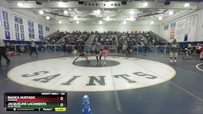 120 lbs Champ. Round 2 - Jacqueline Lacanienta, Aliso Niguel vs Bianca Hurtado, Hueneme