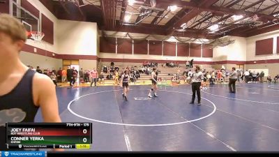 175 lbs Quarterfinal - Conner Yerka, Empire vs Joey Faifai, Roy Wrestling Club