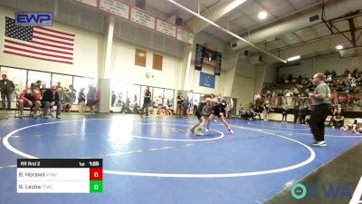 67 lbs Rr Rnd 2 - Brighton Horawa, Verdigris Youth Wrestling vs Bree Leyba, Team Tulsa Wrestling Club