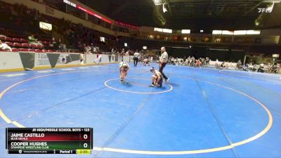 125 lbs 3rd Place Match - Cooper Hughes, Stampede Wrestling Club vs Jaime Castillo, Blue Devils