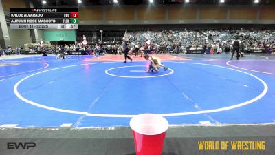 52 lbs Consi Of 8 #2 - Khloe Alvarado, Kalispell Wrestling Club vs Autumn Rose Mascoto, FLOW Academy