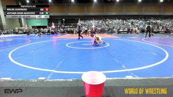 52 lbs Consi Of 8 #2 - Khloe Alvarado, Kalispell Wrestling Club vs Autumn Rose Mascoto, FLOW Academy