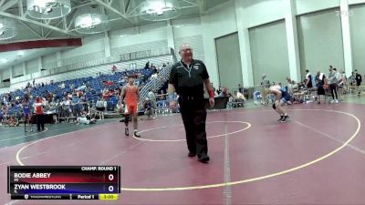 126 lbs Champ. Round 1 - Bodie Abbey, MI vs Zyan Westbrook, IL