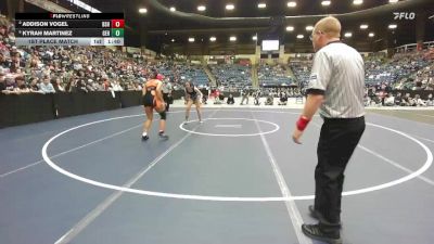 155 lbs 1st Place Match - Kyrah Martinez, Goddard-Eisenhower Hs vs Addison Vogel, Bonner Springs HS