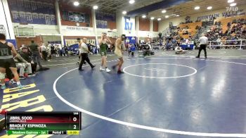 144 lbs Cons. Round 4 - Bradley Espinoza, Brea Olinda vs Jibril Sood, Laguna Hills