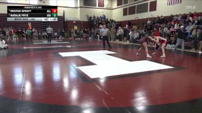 125 lbs Quarterfinal - Keston Spratt, Williamsburg vs Natalie Frye, Independence