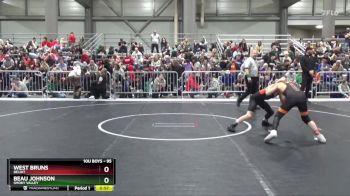 95 lbs Cons. Round 1 - West Bruns, Beloit vs Beau Johnson, Smoky Valley