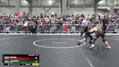 95 lbs Cons. Round 1 - West Bruns, Beloit vs Beau Johnson, Smoky Valley