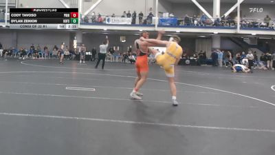 157 lbs Consi Of 32 #1 - Cody Tavoso, Princeton vs Dylan Zenion, Hofstra