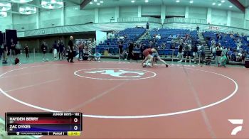 182 lbs Cons. Round 4 - Hayden Berry, OH vs Zac Dykes, MI