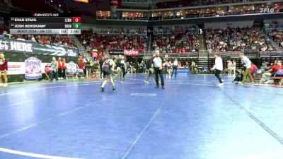 3A-120 lbs Champ. Round 1 - Josh Bergkamp, Dowling Catholic vs Evan Stahl, LeMars