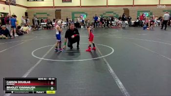 40-44 lbs Round 2 - Bradley Kavanaugh, Williamsburg Wrestling Club vs Carson Douglas, Rampage