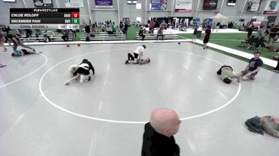 Junior Girls - 110 lbs Cons. Round 3 - Chloe Roloff, Reedsburg Area High School Wrestling vs December Paw, Doomsday Wrestling Club