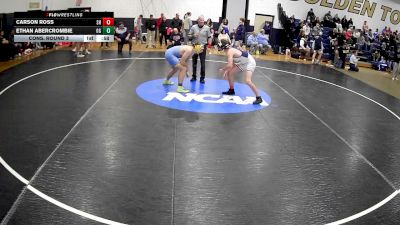160 lbs Cons. Round 3 - Ethan Abercrombie, Oak Glen vs Carson Ross, Shaler