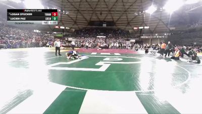 Boys 1B/2B 150 Quarterfinal - Lucien Paz, Liberty Bell vs Logan Stucker, Tonasket