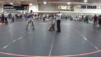 157 lbs 3rd Place Match - Holden Huhn, Unattached vs Roman Onorato, Unattached