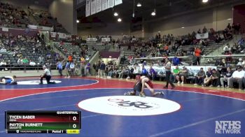 4A 120 lbs Quarterfinal - Tycen Baber, Mena vs Payton Burnett, Gravette