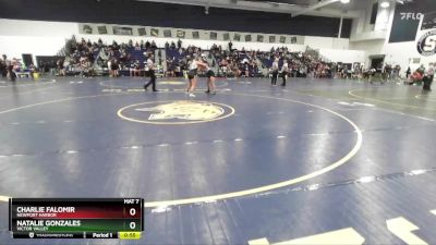 190 lbs Cons. Semi - Charlie Falomir, Newport Harbor vs Natalie Gonzales, Victor Valley