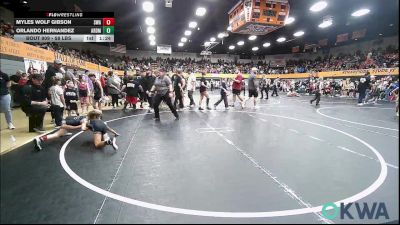 58 lbs Quarterfinal - Myles Wolf Gibson, Shelton Wrestling Academy vs Orlando Hernandez, ARDMORE TAKEDOWN CLUB