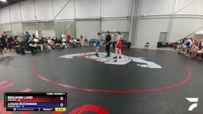 285 lbs Semis & 3rd Wb (16 Team) - Benjamin Land, Indiana vs Logan Buchanan, Kansas Red