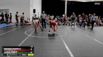 105 lbs Round 6 (8 Team) - Vincenzo Mannello, Revolution Elite vs Landon Wright, Mat Warriors White