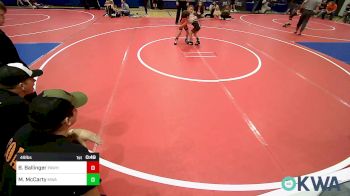 49 lbs Consi Of 8 #2 - Brady Ballinger, Pawhuska Elks Takedown vs Michael McCarty, Morris Wrestling Association