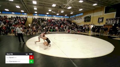 126 lbs Quarterfinal - Jackson Sorel, Norwich Free Academy vs John Carrozza, Ridgefield