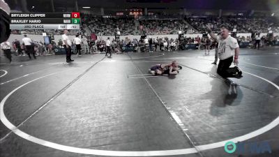 43 lbs 3rd Place - Bryleigh Clipper, Norman Grappling Club vs Braxley Harjo, Warhorse Wrestling Club