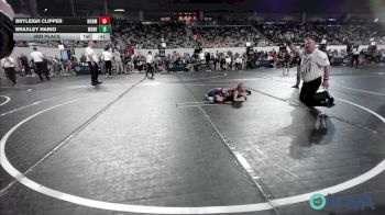 43 lbs 3rd Place - Bryleigh Clipper, Norman Grappling Club vs Braxley Harjo, Warhorse Wrestling Club