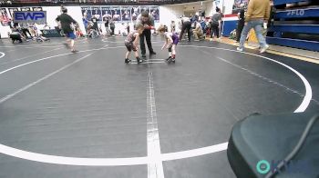 37 lbs Round Of 16 - Wenston Quillin, Chickasha Youth Wrestling vs Manny Blackburn, Little Axe Takedown Club