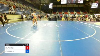 190 lbs Rnd Of 16 - Andy Franke, IA vs Christian Mertz, ND