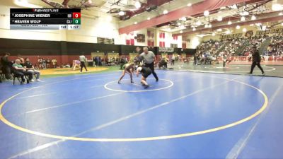 140 lbs Quarterfinal - Heaven Wolf, Cajon vs Josephine Wiener, Harvard Westlake