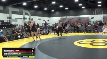 129 lbs Placement Matches (8 Team) - Christian Stewart, Beast Mode vs Kayden Wellman, Fort Hammers