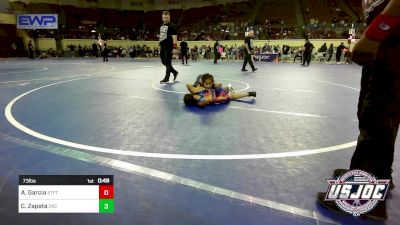 73 lbs Final - Amelia Garcia, Standfast vs Clementina Zapata, OKC Saints Wrestling