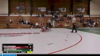 285 lbs Semifinal - Jayden Dobson, Southwestern Oregon Community College vs Kyle Richards, Clackamas Community College