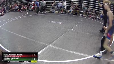 100 lbs Semis & 1st Wrestleback (8 Team) - Cael Vander Broek, South Dakota Lightning vs Elijah Maynard, Kentucky