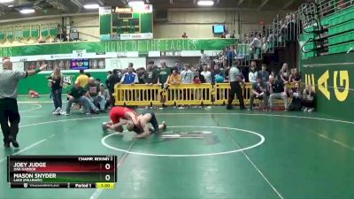 106 lbs Champ. Round 2 - Joey Judge, OAK HARBOR vs Mason Snyder, Lake (Millbury)