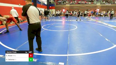 190 lbs Quarterfinal - Cayden Rose, Mcalester HS vs Uriah Delonia, Tulsa Union