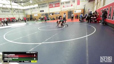 115 (117) Cons. Round 2 - Maliyah McCoy, Casa Grande vs Mia Larsen, California (San Ramon)