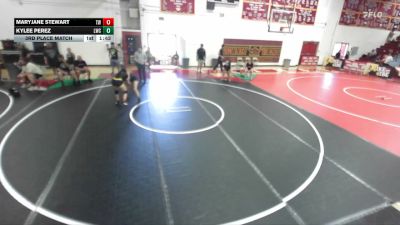 130-135 lbs 3rd Place Match - Kylee Perez, Legacy Wrestling Center vs MaryJane Stewart, Threshold WC