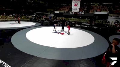 53 lbs Champ. Round 1 - Logan Hang, Red Wave Wrestling vs Titus De La Cruz, Rough House Wrestling