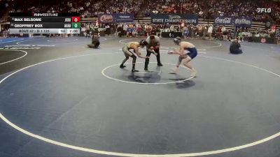 D 1 120 lbs Champ. Round 1 - Geoffrey Box, Acadiana vs Max Belsome, Jesuit