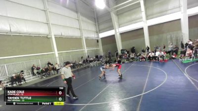 110 lbs Round 3 (4 Team) - Tayden Tuttle, Mat Demons vs Kade Cole, Utah Black